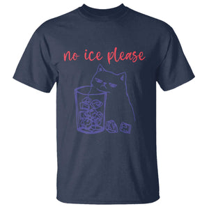 No Ice Please Funny Cat Meme T Shirt Subtle Against Ice Protest Political Resistance TS02 Navy Print Your Wear