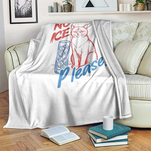 No Ice Please Angry Cat Graphic Throw Blanket Subtle Against Ice Protest Political Resistance TS02 Print Your Wear