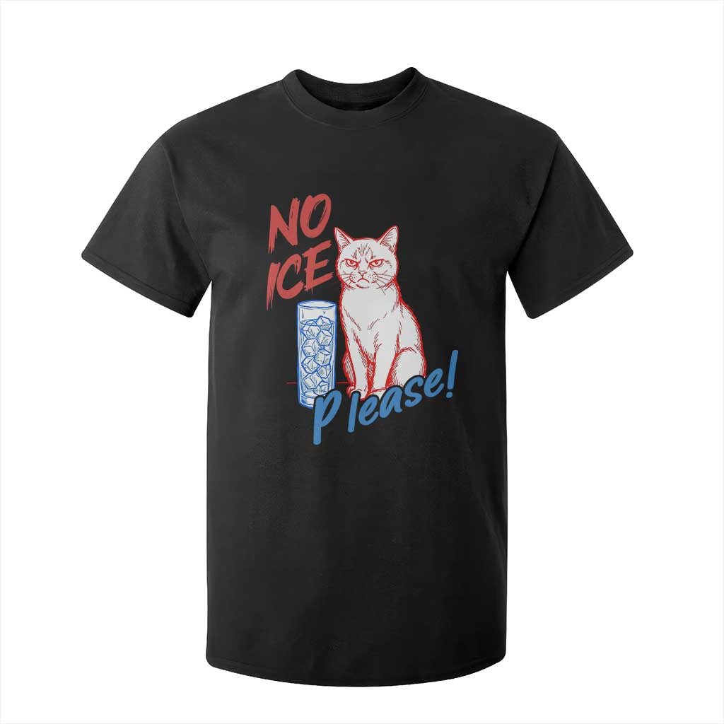 No Ice Please Angry Cat Graphic T Shirt For Kid Subtle Against Ice Protest Political Resistance TS02 Black Print Your Wear