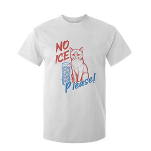 No Ice Please Angry Cat Graphic T Shirt For Kid Subtle Against Ice Protest Political Resistance TS02 White Print Your Wear