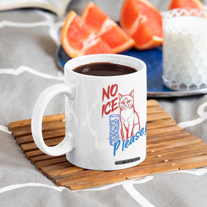 No Ice Please Angry Cat Graphic Coffee Mug Subtle Against Ice Protest Political Resistance TS02 Print Your Wear