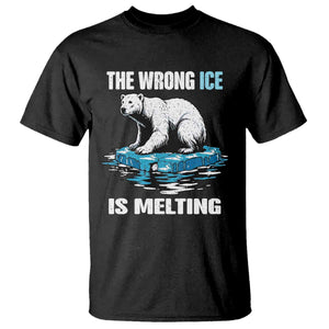 The Wrong Ice is Melting Polar Bear T Shirt Against Ice Environmental Activist Protest TS02 Black Print Your Wear