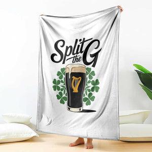 Split the G Funny Irish Drinking Throw Blanket St. Patrick’s Day Stout Beer Lovers Pub Crawls TS02 Print Your Wear