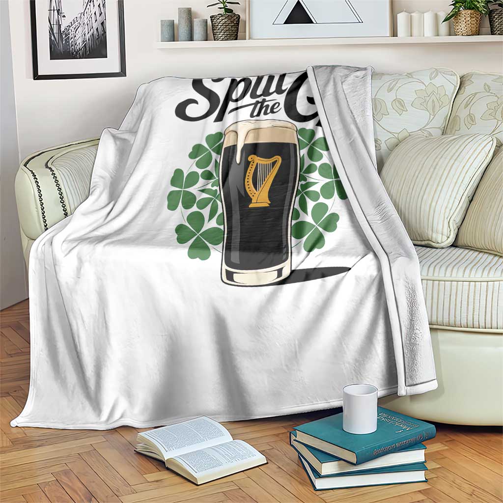 Split the G Funny Irish Drinking Throw Blanket St. Patrick’s Day Stout Beer Lovers Pub Crawls TS02 Print Your Wear