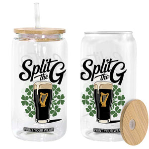 Split the G Funny Irish Drinking Glass Can St. Patrick’s Day Stout Beer Lovers Pub Crawls TS02 Print Your Wear