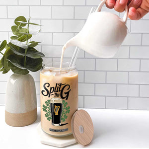 Split the G Funny Irish Drinking Glass Can St. Patrick’s Day Stout Beer Lovers Pub Crawls TS02 Print Your Wear