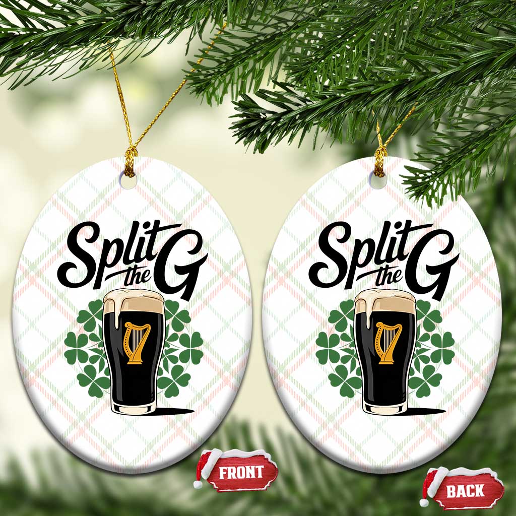 Split the G Funny Irish Drinking Ceramic Ornament St. Patrick’s Day Stout Beer Lovers Pub Crawls TS02 Print Your Wear