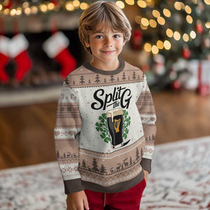 Split the G Funny Irish Drinking Ugly Christmas Sweater St. Patrick’s Day Stout Beer Lovers Pub Crawls TS02 Mocha Mousse Print Your Wear