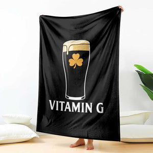 Vitamin G Funny Irish Stout Beer Throw Blanket St. Patrick’s Day Drinking Humor TS02 Print Your Wear