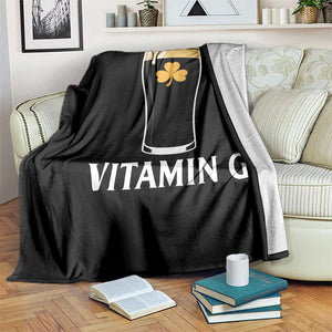Vitamin G Funny Irish Stout Beer Throw Blanket St. Patrick’s Day Drinking Humor TS02 Print Your Wear