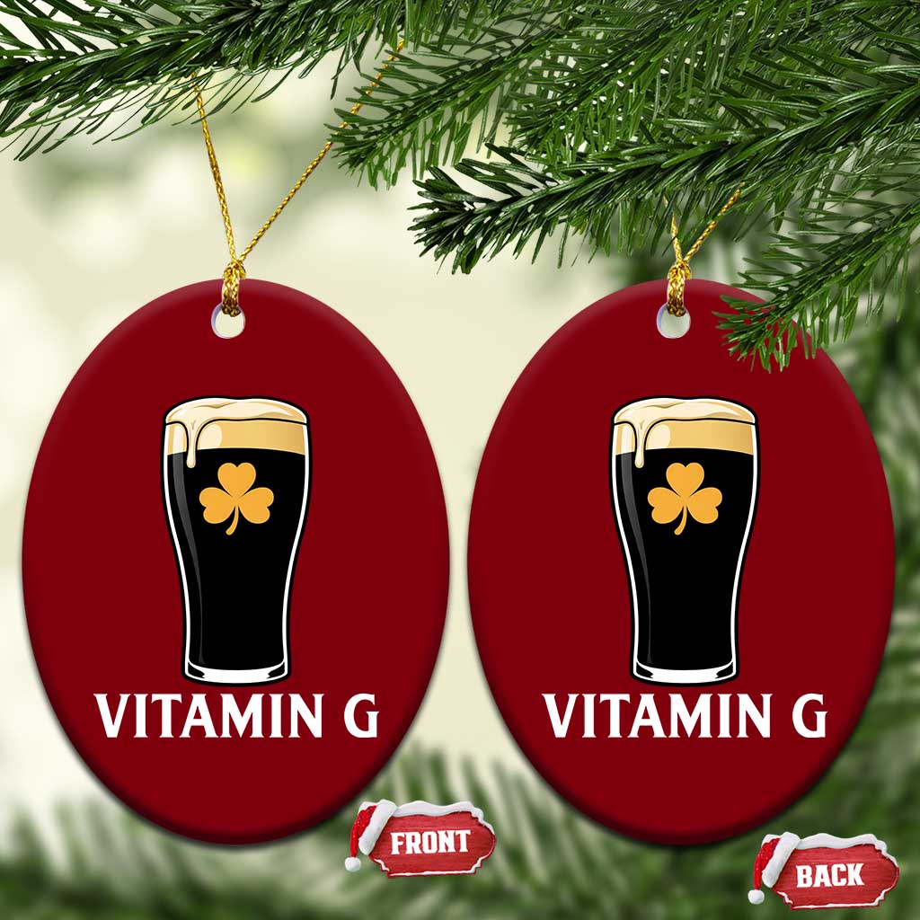 Vitamin G Funny Irish Stout Beer Ceramic Ornament St. Patrick’s Day Drinking Humor TS02 Print Your Wear