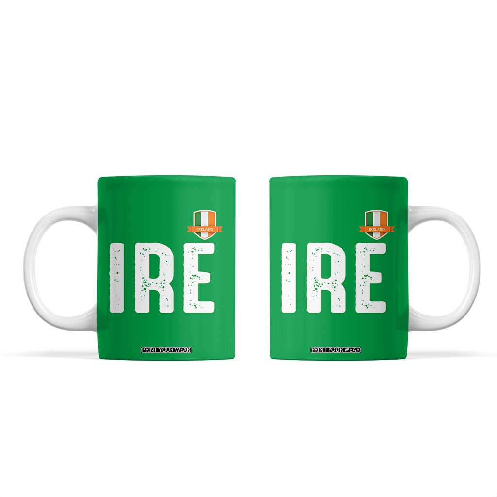 IRE Ireland Matching Group Coffee Mug Irish Pride St Patricks Day Family or Friends TS02 Irish Green Print Your Wear