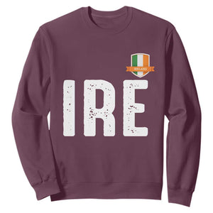 IRE Ireland Matching Group Sweatshirt Irish Pride St Patricks Day Family or Friends TS02 Maroon Print Your Wear