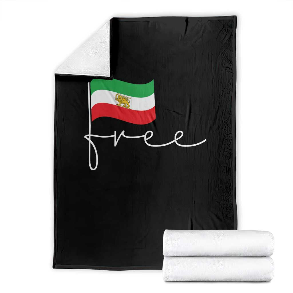 Free Iran Persian Flag Throw Blanket Iranian Freedom Supporters Revolution TS02 Black Print Your Wear