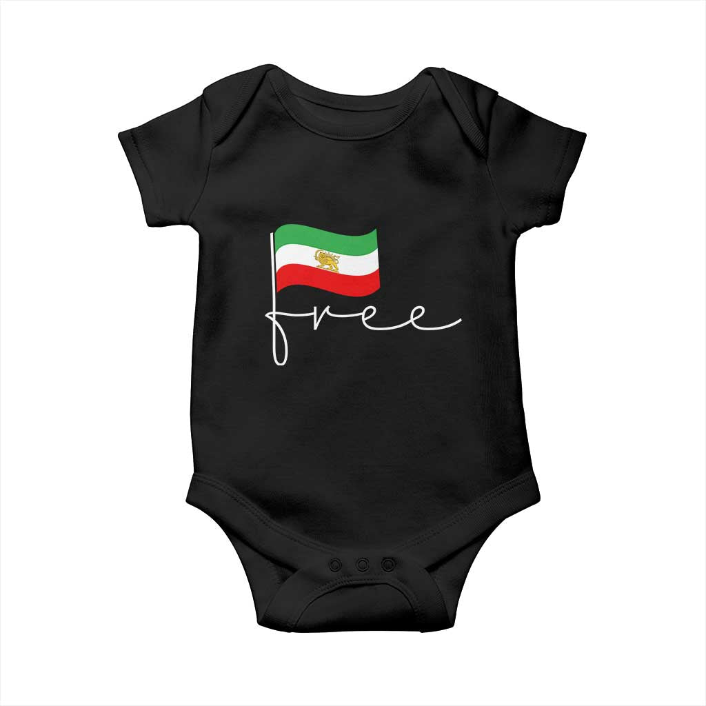 Free Iran Persian Flag Baby Onesie Iranian Freedom Supporters Revolution TS02 Black Print Your Wear
