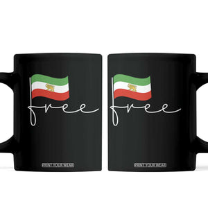 Free Iran Persian Flag Coffee Mug Iranian Freedom Supporters Revolution TS02 Black Print Your Wear