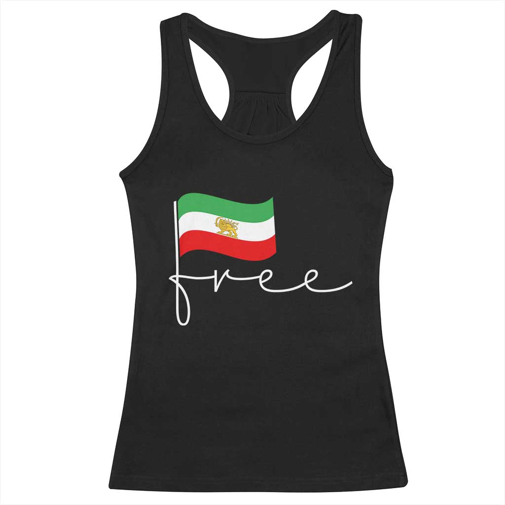 Free Iran Persian Flag Racerback Tank Top Iranian Freedom Supporters Revolution TS02 Black Print Your Wear