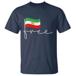 Free Iran Persian Flag T Shirt Iranian Freedom Supporters Revolution TS02 Navy Print Your Wear