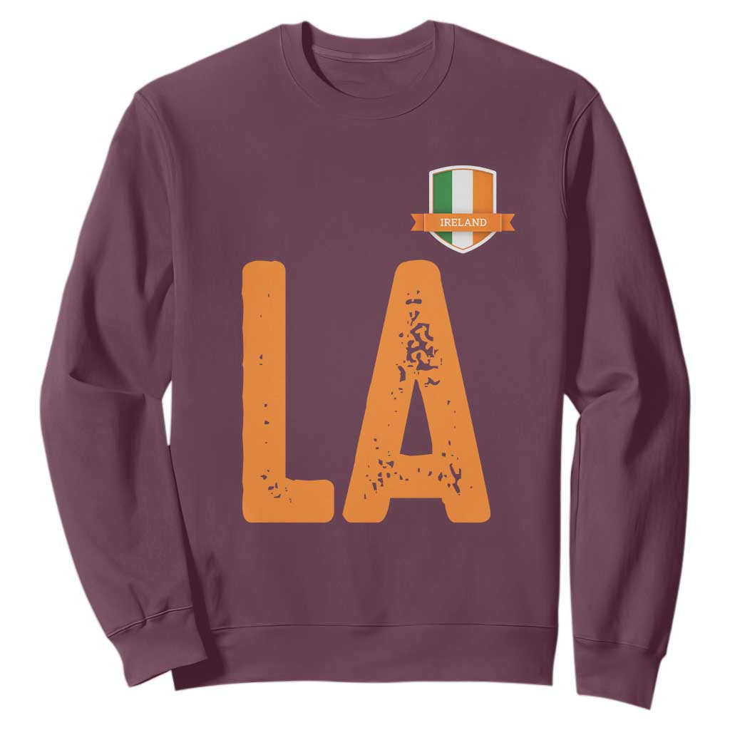 ND Ireland Matching Group Sweatshirt Irish Pride St Patricks Day Family or Friends TS02 Maroon Print Your Wear