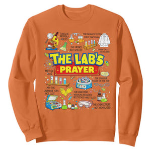 The Lab’s Prayer Funny Lab Week 2026 Sweatshirt Medical Laboratory Scientist Humor Gift for Lab Techs TS02 Orange Print Your Wear