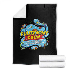 Phlebotomy Crew Lab Week 2026 Throw Blanket One Stick At A Time Funny Phlebotomist Healthcare Lab TS02 Black Print Your Wear