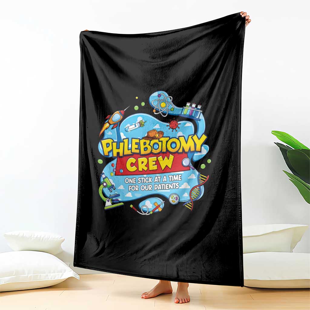 Phlebotomy Crew Lab Week 2026 Throw Blanket One Stick At A Time Funny Phlebotomist Healthcare Lab TS02 Print Your Wear