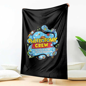 Phlebotomy Crew Lab Week 2026 Throw Blanket One Stick At A Time Funny Phlebotomist Healthcare Lab TS02 Print Your Wear