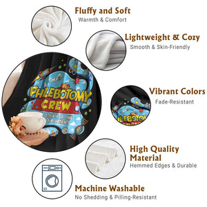 Phlebotomy Crew Lab Week 2026 Throw Blanket One Stick At A Time Funny Phlebotomist Healthcare Lab TS02 Print Your Wear