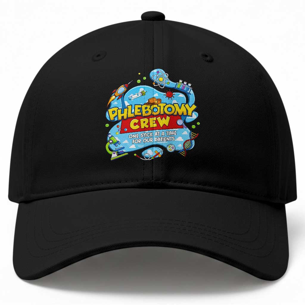 Phlebotomy Crew Lab Week 2026 Baseball Cap One Stick At A Time Funny Phlebotomist Healthcare Lab TS02 Print Your Wear