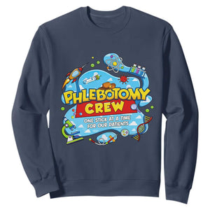 Phlebotomy Crew Lab Week 2026 Sweatshirt One Stick At A Time Funny Phlebotomist Healthcare Lab TS02 Navy Print Your Wear