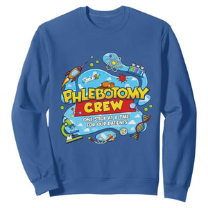 Phlebotomy Crew Lab Week 2026 Sweatshirt One Stick At A Time Funny Phlebotomist Healthcare Lab TS02 Royal Blue Print Your Wear