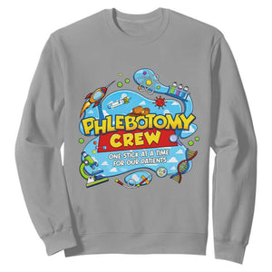 Phlebotomy Crew Lab Week 2026 Sweatshirt One Stick At A Time Funny Phlebotomist Healthcare Lab TS02 Sport Gray Print Your Wear