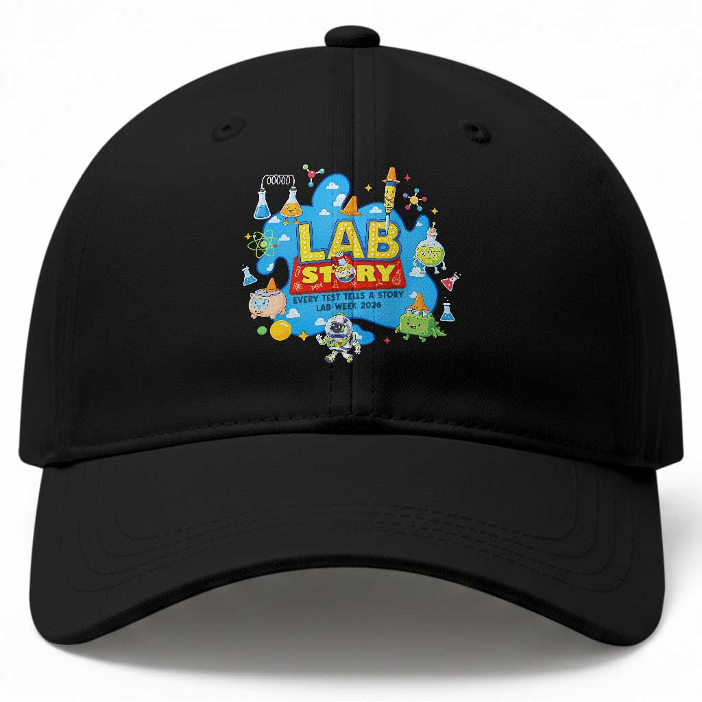Lab Story Lab Week 2026 Celebration Baseball Cap Every Test Tells a Story Medical Lab Tech Appreciation Gift TS02 Print Your Wear