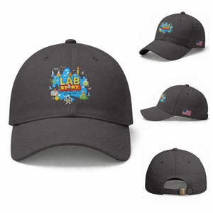 Lab Story Lab Week 2026 Celebration Baseball Cap Every Test Tells a Story Medical Lab Tech Appreciation Gift TS02 Baseball Cap Universal Fit Dark Gray Print Your Wear