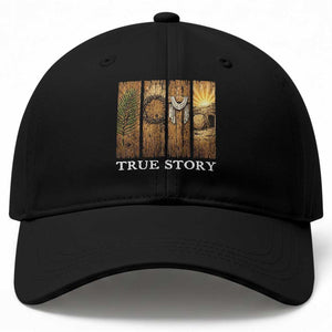 Christian Easter True Story Resurrection Scene Vintage Baseball Cap Faith Based Jesus Empty Tomb Gift for Believers TS02 Print Your Wear