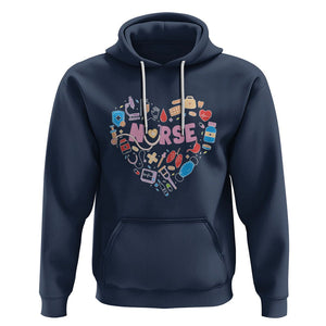 Nurse Life Hoodie Stethoscope Heart Nursing Appreciation Scrub Life TS02 Navy Printyourwear