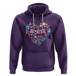 Nurse Life Hoodie Stethoscope Heart Nursing Appreciation Scrub Life TS02 Purple Printyourwear