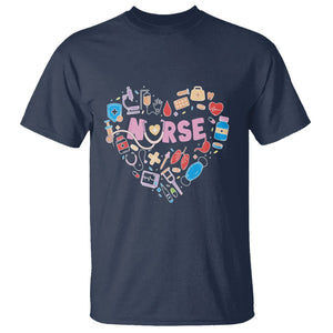 Nurse Life T Shirt Stethoscope Heart Nursing Appreciation Scrub Life TS02 Navy Printyourwear