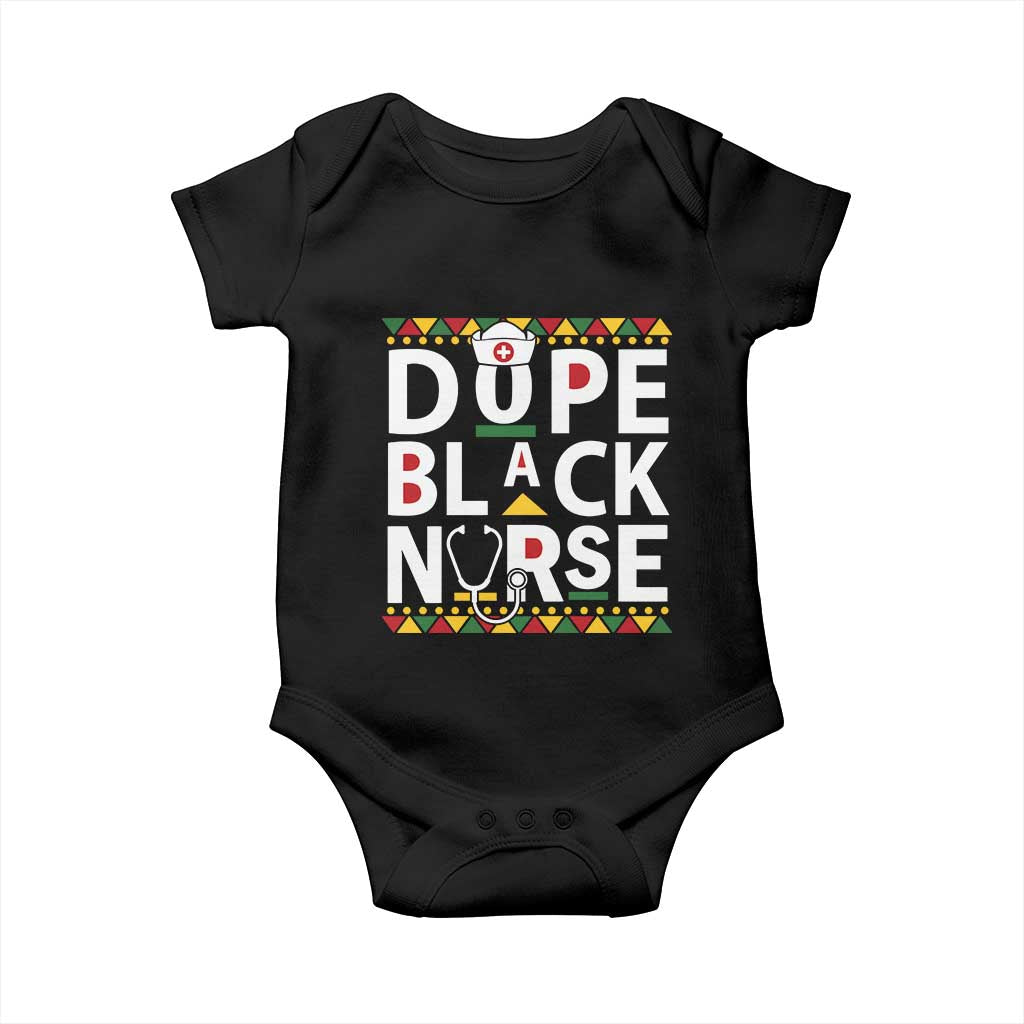 Dope Black Nurse Baby Onesie Proud Afro Melanin RN TS02 Black Print Your Wear