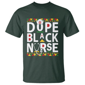 Dope Black Nurse T Shirt Proud Afro Melanin RN Black History Pride TS02 Dark Forest Green Printyourwear