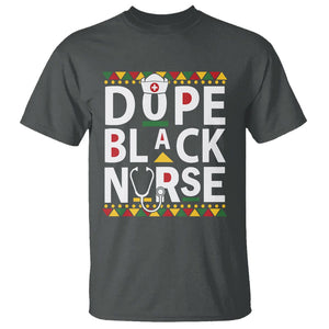 Dope Black Nurse T Shirt Proud Afro Melanin RN Black History Pride TS02 Dark Heather Printyourwear