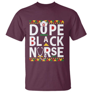 Dope Black Nurse T Shirt Proud Afro Melanin RN Black History Pride TS02 Maroon Printyourwear