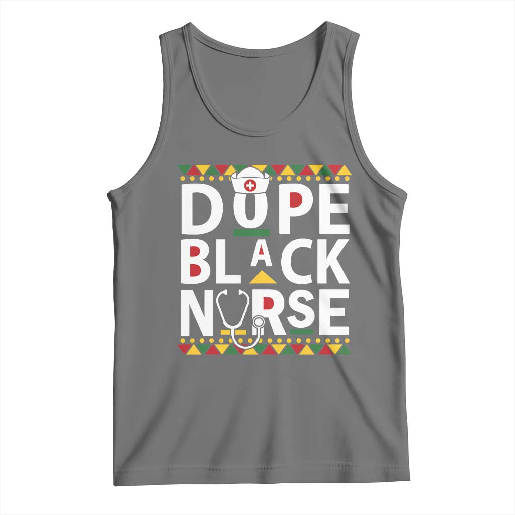 Dope Black Nurse Tank Top Proud Afro Melanin RN TS02 Black Heather Print Your Wear