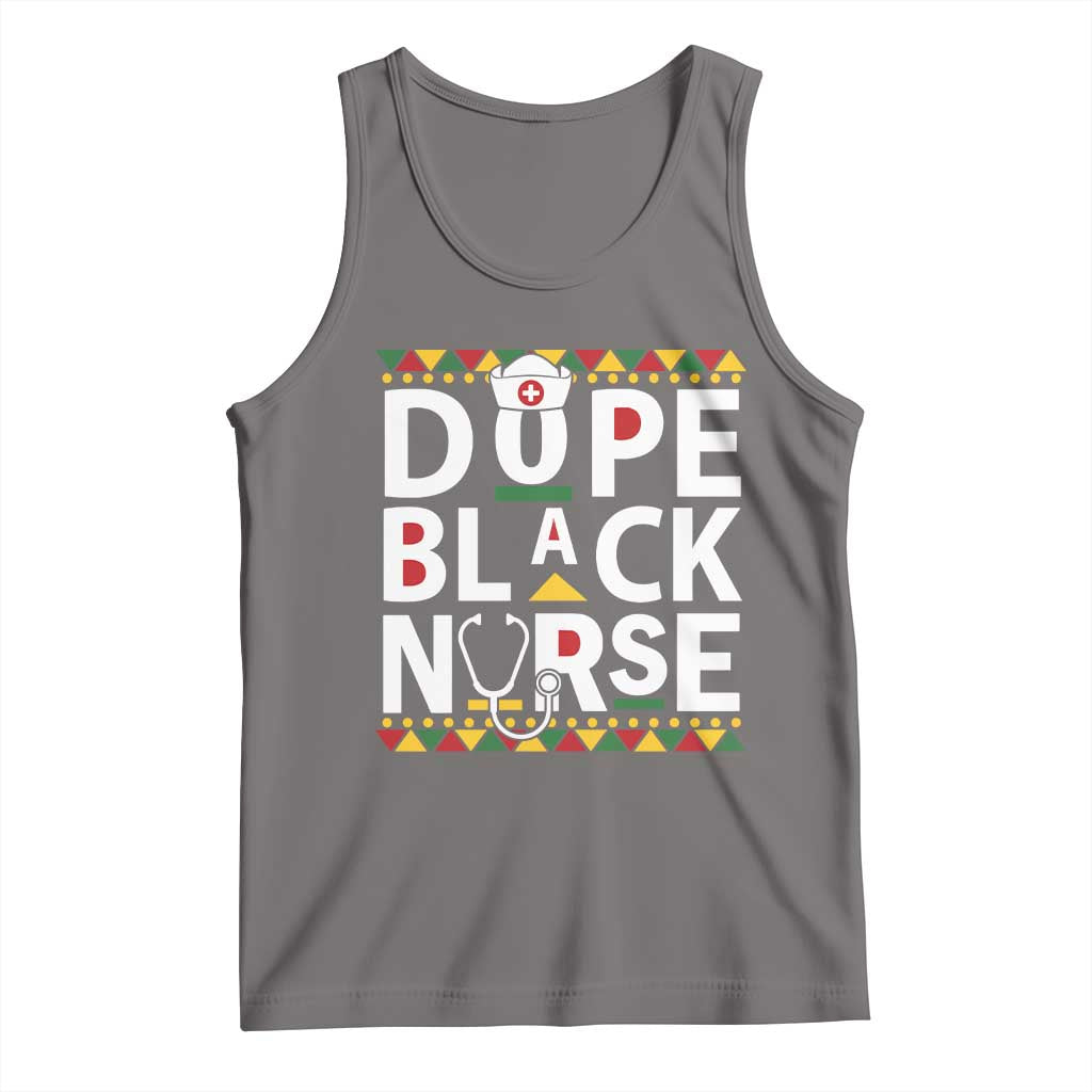 Dope Black Nurse Tank Top Proud Afro Melanin RN TS02 Deep Heather Print Your Wear
