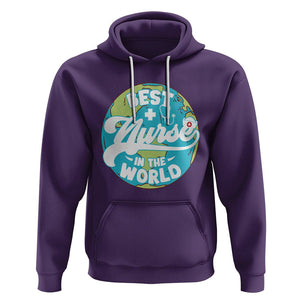 Nurse Appreciation Hoodie Best Nurse In The World Nursing Scrub Life TS02 Purple Printyourwear