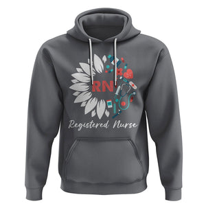 Registered Nurse Hoodie RN Pride Scrub Life Empowering Caregivers Sunflower TS02 Charcoal Printyourwear