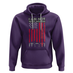 Proud Nurse Hoodie I Am Not Most Women Medical Caregivers Nursing Scrub Life American Flag TS02 Purple Printyourwear