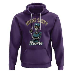 Funny Nurse Hoodie Funny Night Shift Nurse Skeleton Nurse Halloween RN Nurses Pride, Scrub Life, Nurse Life Pride, Nurse Appreciation Gift for Nurse Week TS02 Purple Printyourwear