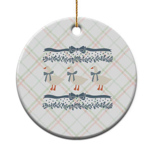 Country Goose 80s Ceramic Ornament 1980s Geese Blue Bowed Mama Goose TS02 1pc Christmas Plaid Print Your Wear