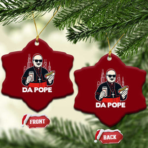 Funny Da Pope Chicago Hot Dog Ceramic Ornament 267th Pope Leo XIV TS02 Print Your Wear